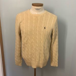 Polo By Ralph Lauren Cable Net Sweater, Butter Cream size L